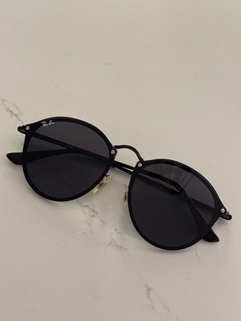 RAY BAN Blaze Round Sunglasses in Black